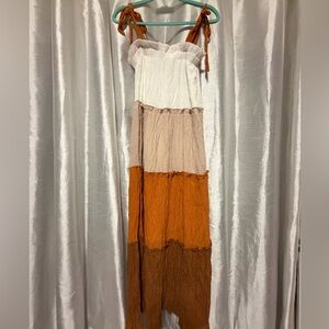 Blu Pepper Multicolor Tiered Maxi Dress